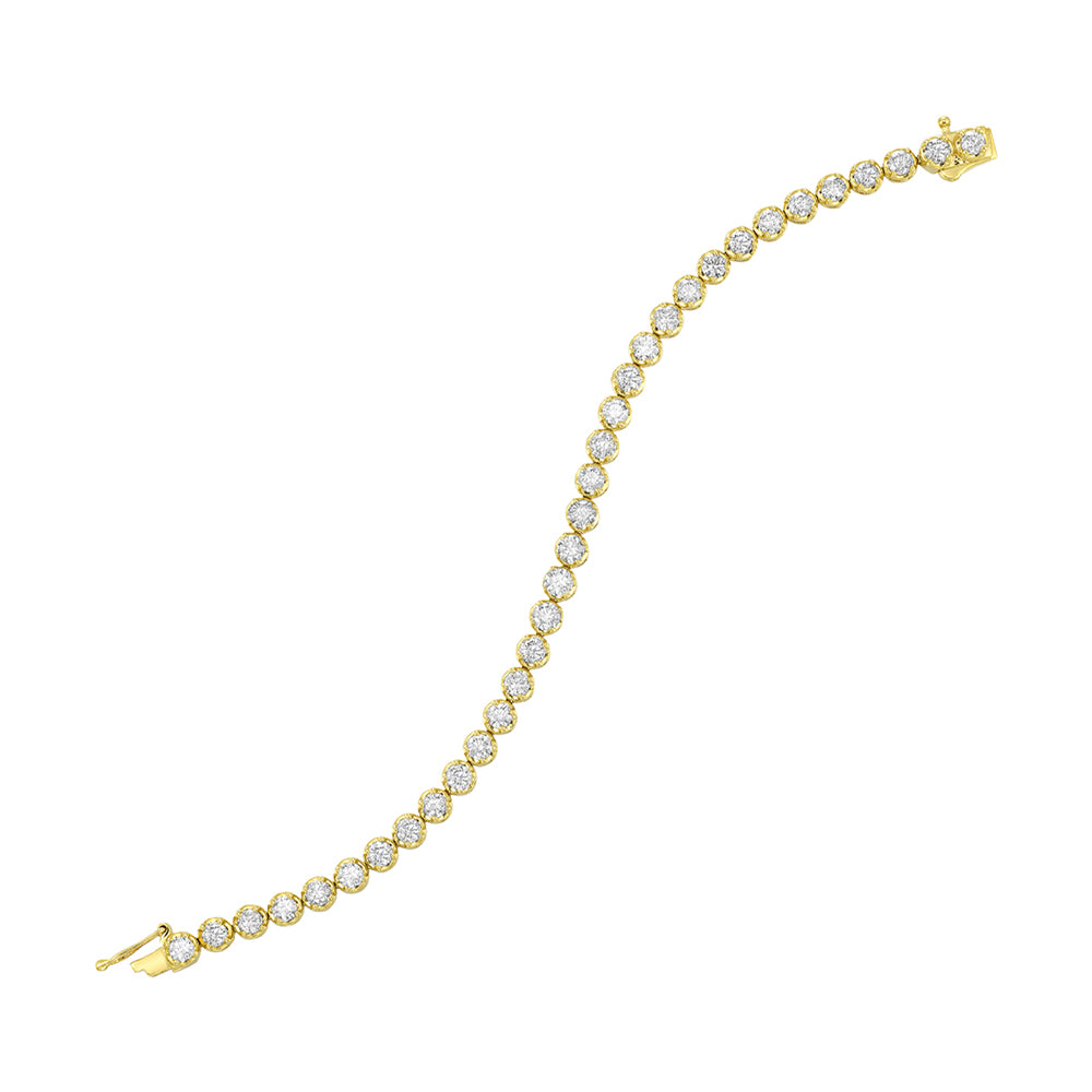 14Kt Yellow Gold Diamond 7Ctw Bracelet