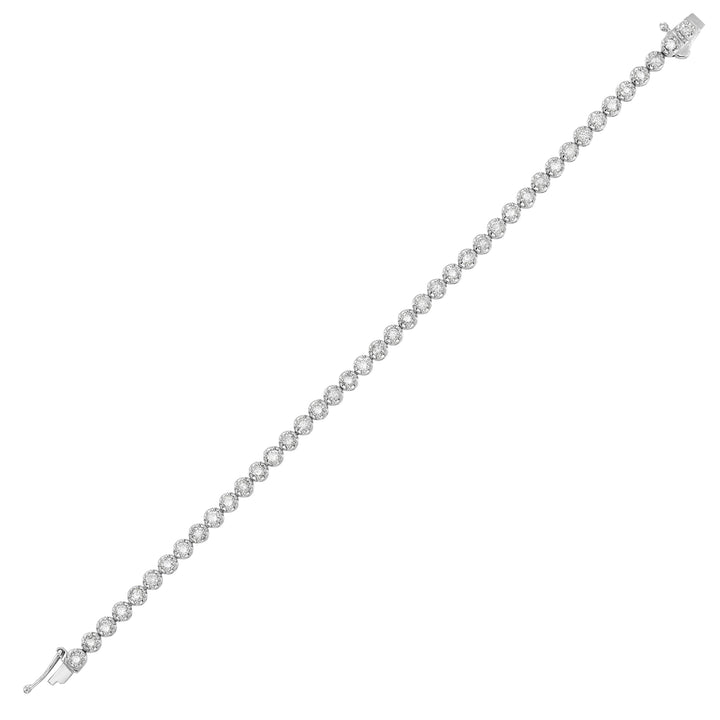 14Kt White Gold Diamond 3Ctw Bracelet