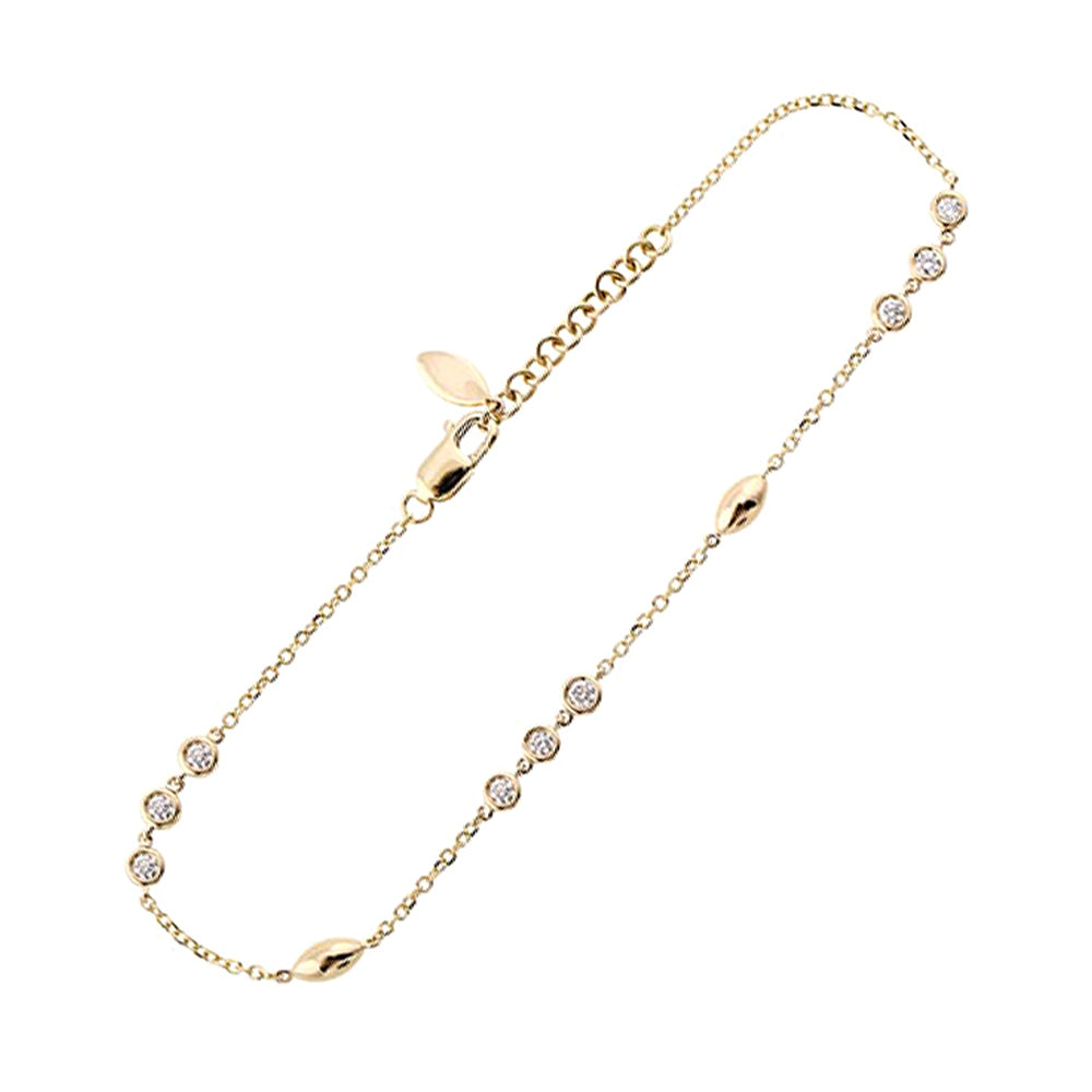 14Kt Yellow Gold  Diamond 1/4Ctw Bracelet