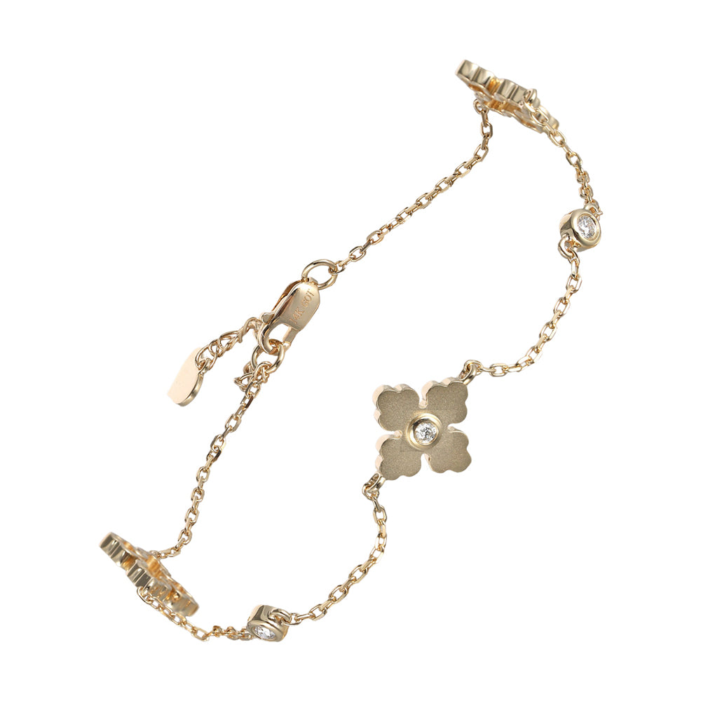 14Kt Yellow Gold Diamond 1/7Ctw Bracelet