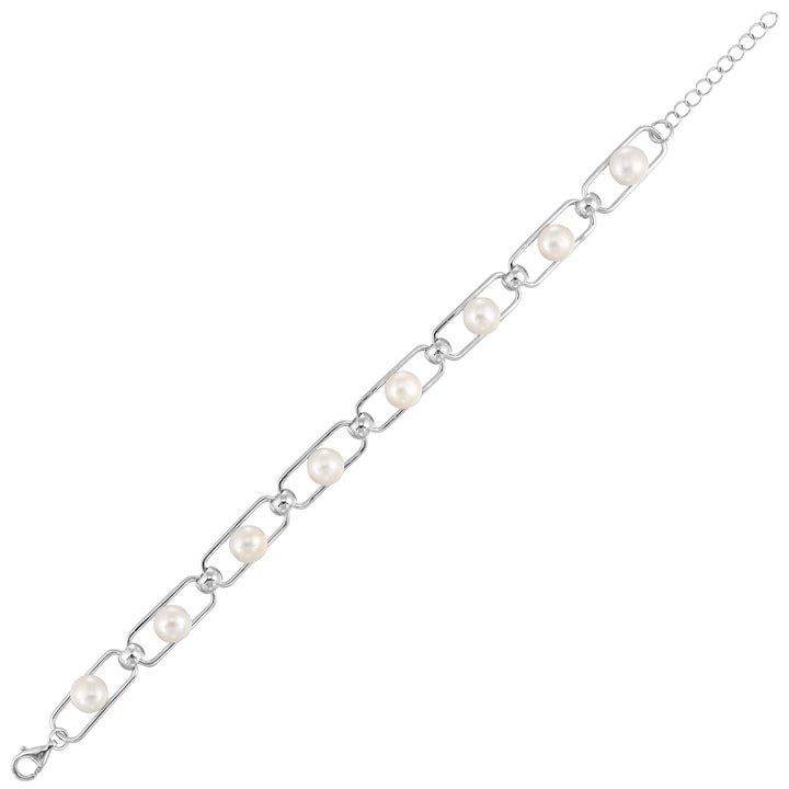 Silver Pearl Bracelet