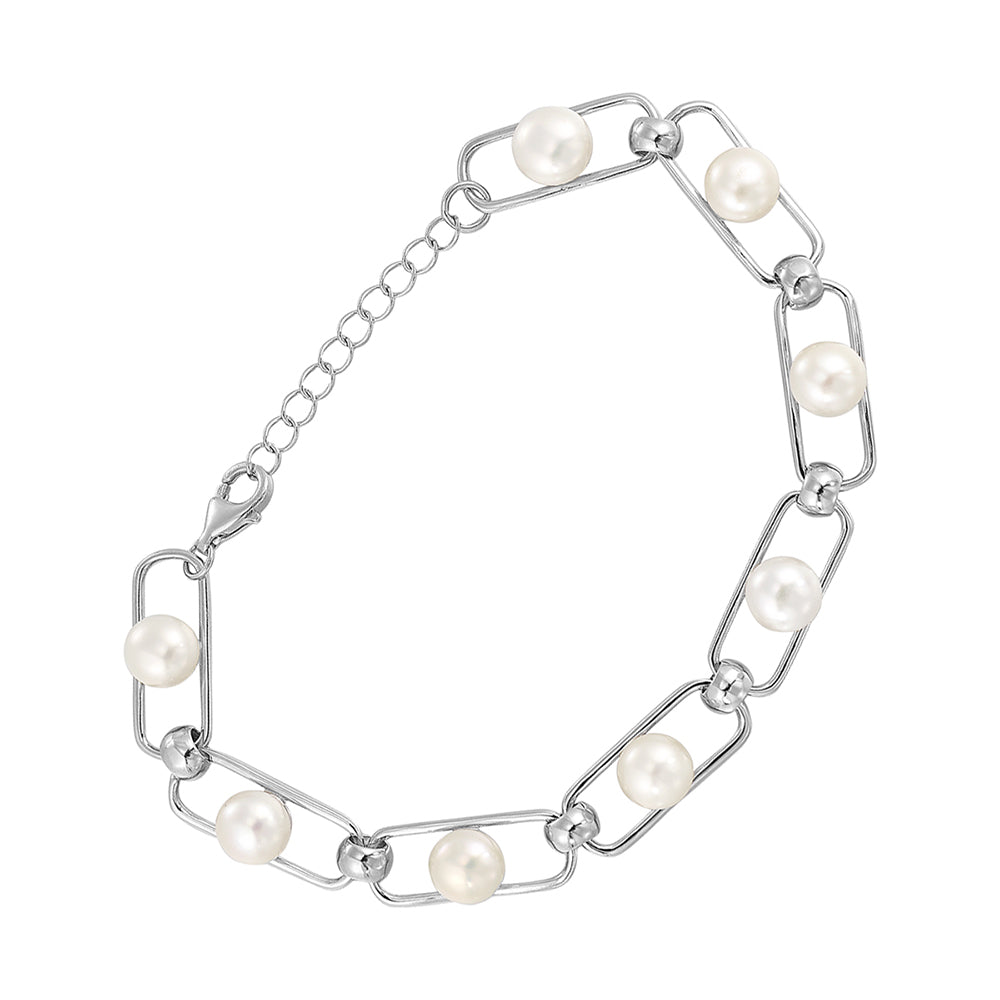 Silver & Pearl Bracelet