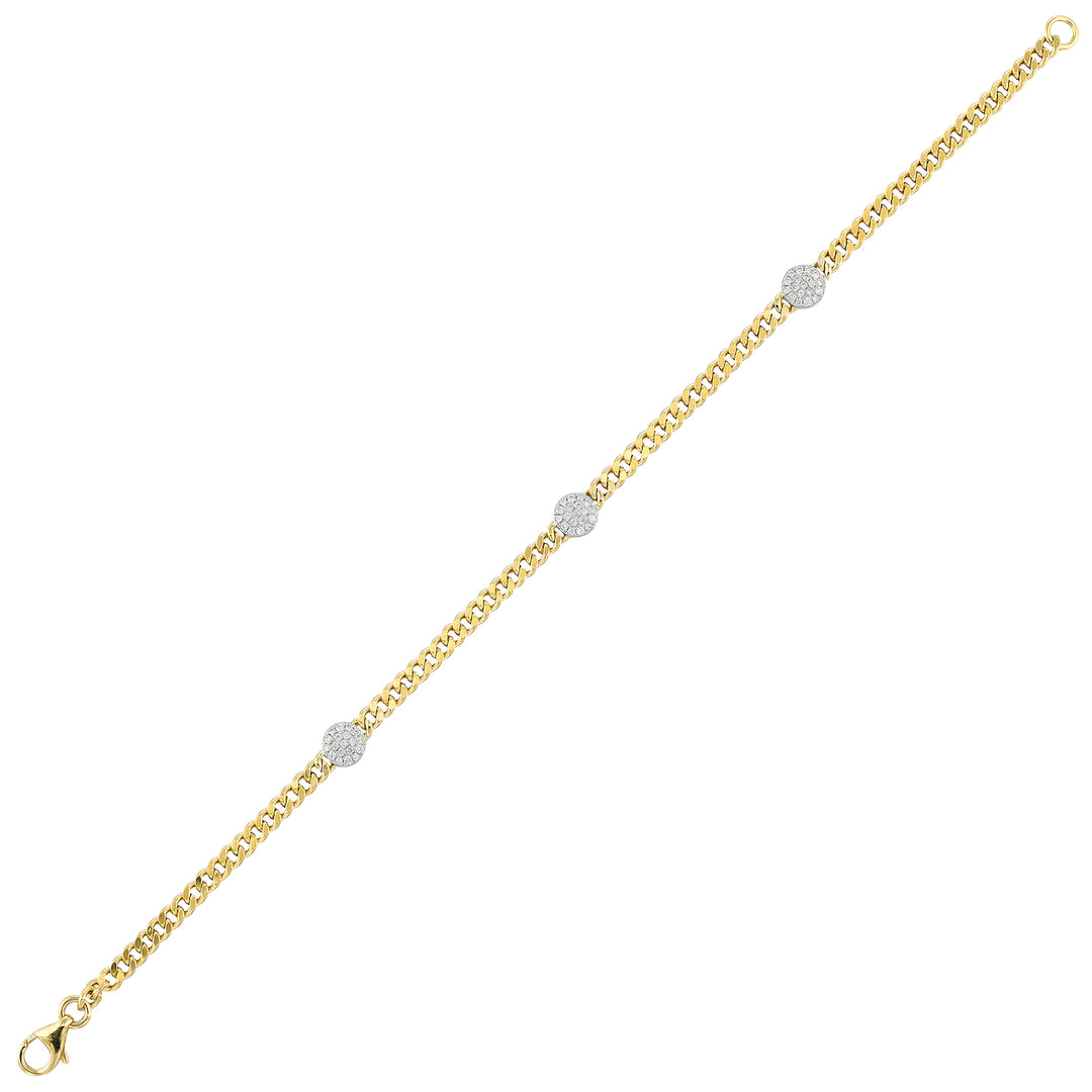 14Kt Yellow Gold Diamond 1/6Ctw Bracelet