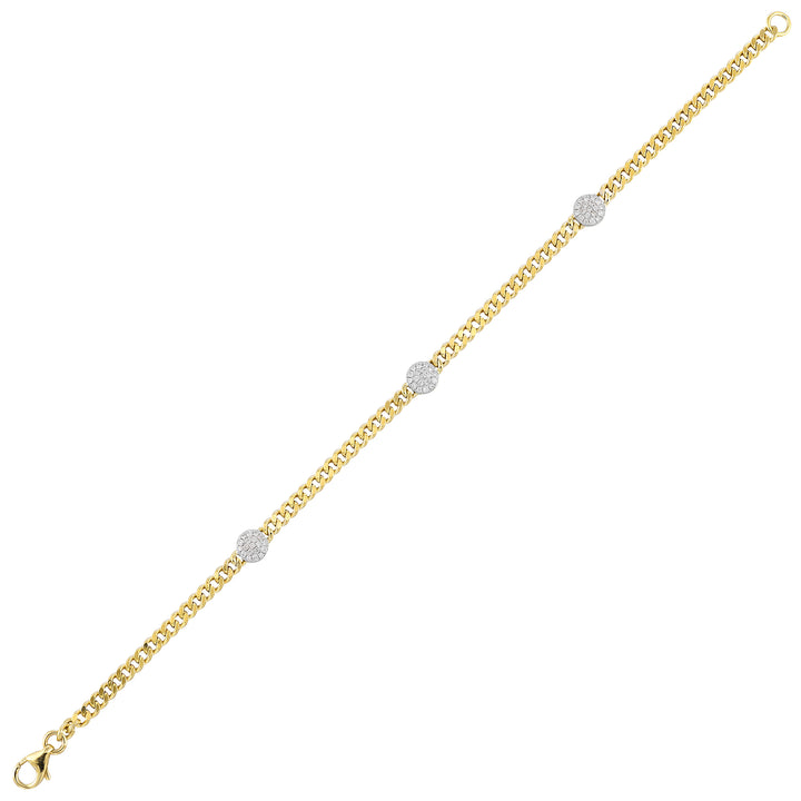 14Kt Yellow Gold Diamond 1/6Ctw Bracelet