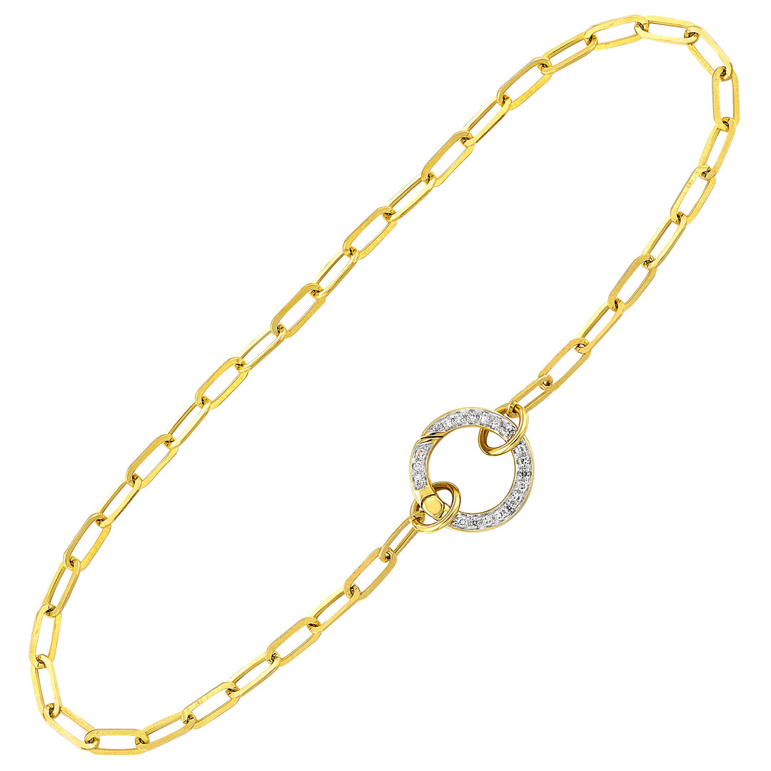 14Kt Yellow Gold Diamond 1/20Ctw Bracelet