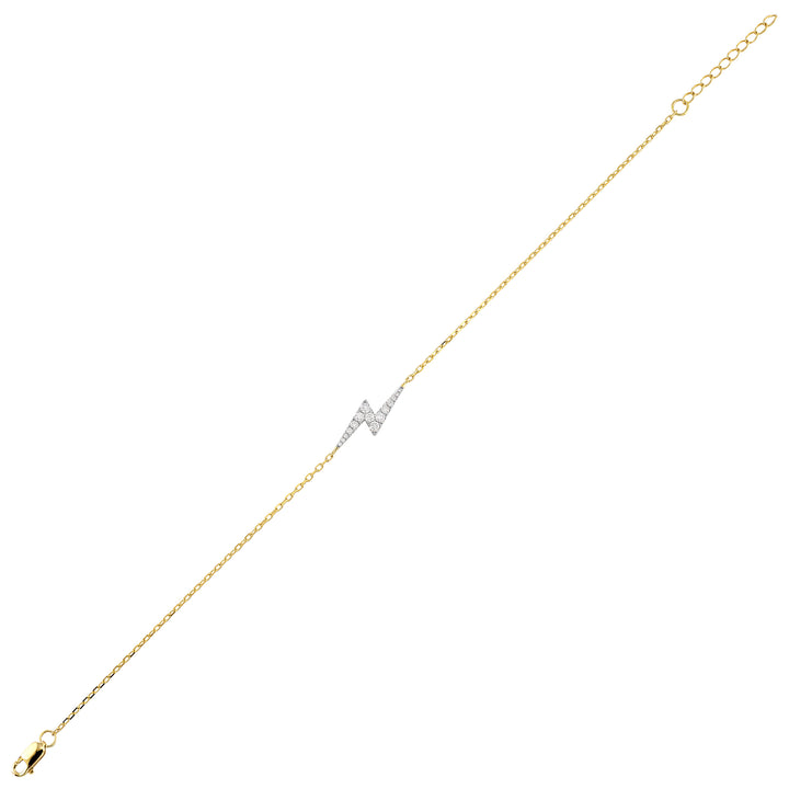14Kt Yellow Gold Diamond 1/6Ctw Bracelet