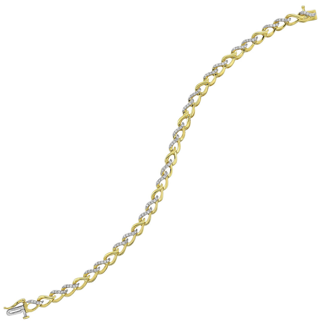 10Kt Yellow Gold Diamond 1/2Ctw Bracelet