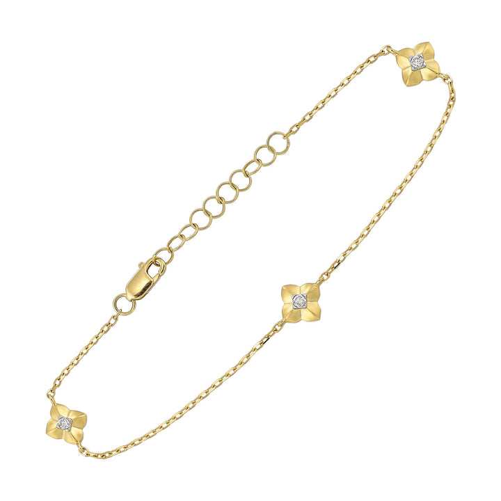 14Kt Yellow Gold Diamond 1/10Ctw Bracelet