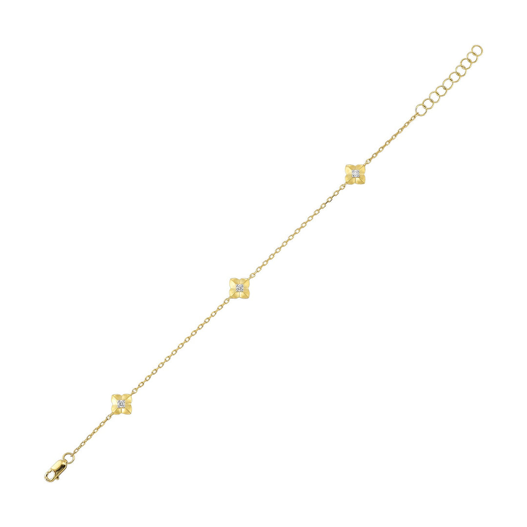 14Kt Yellow Gold Diamond 1/10Ctw Bracelet