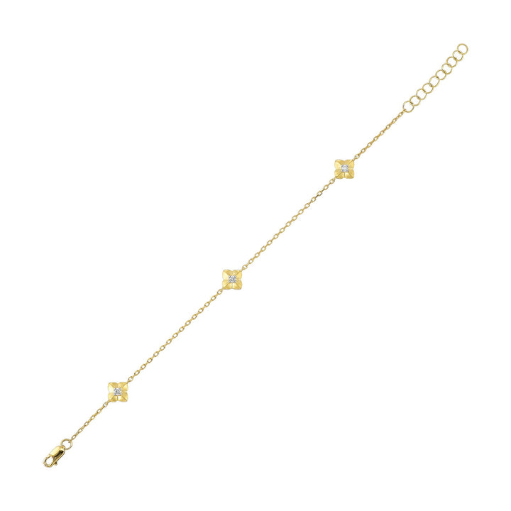 14Kt Yellow Gold Diamond 1/10Ctw Bracelet