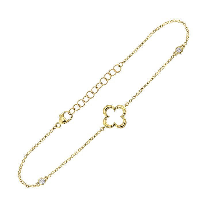 14Kt Yellow Gold Diamond 1/20Ctw Bracelet