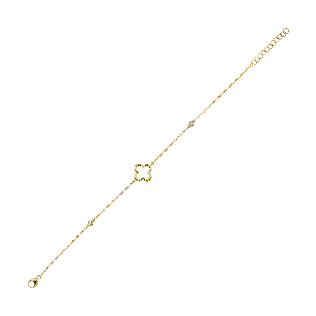 14Kt Yellow Gold Diamond 1/20Ctw Bracelet