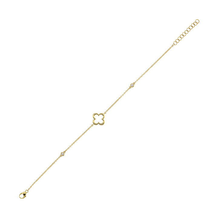 14Kt Yellow Gold Diamond 1/20Ctw Bracelet