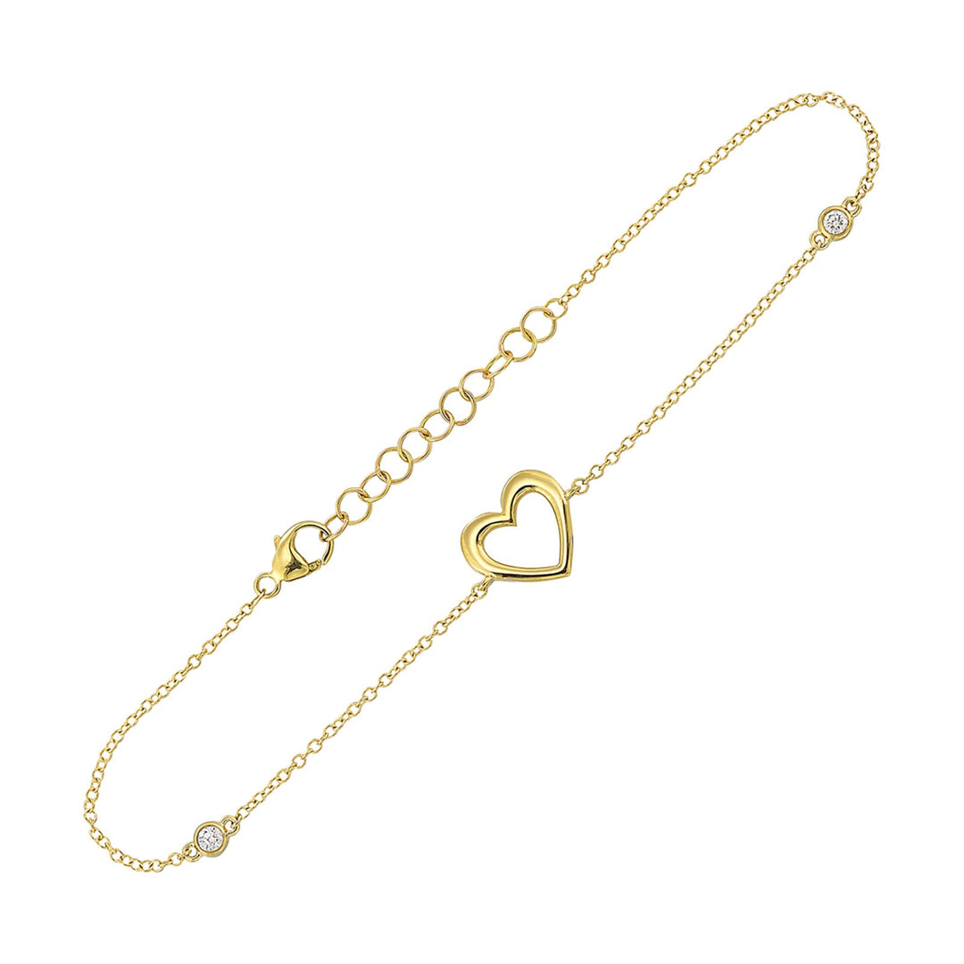 14Kt Yellow Gold Diamond 1/20Ctw Bracelet