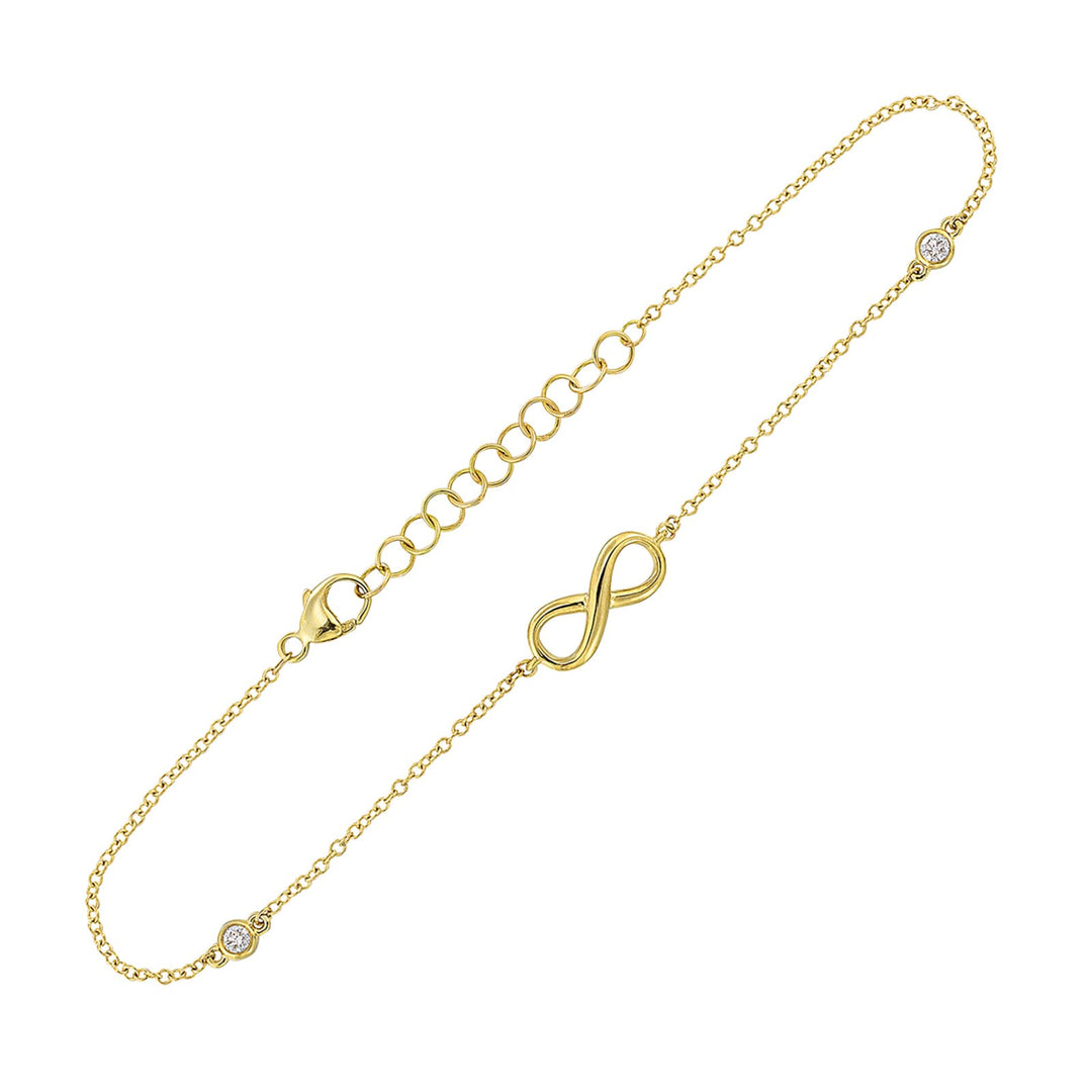 14Kt Yellow Gold Diamond 1/20Ctw Bracelet