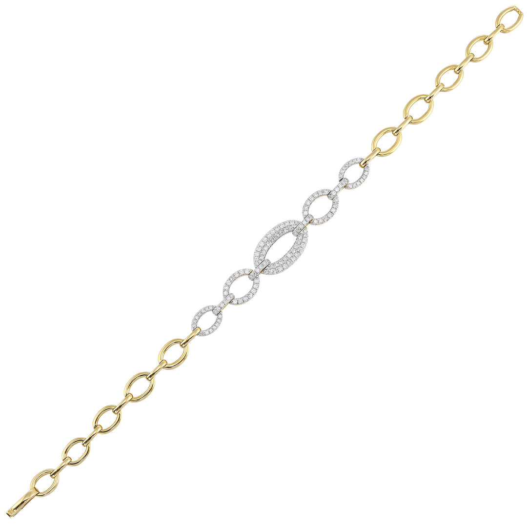 14Kt Yellow Gold Diamond 3/4Ctw Bracelet