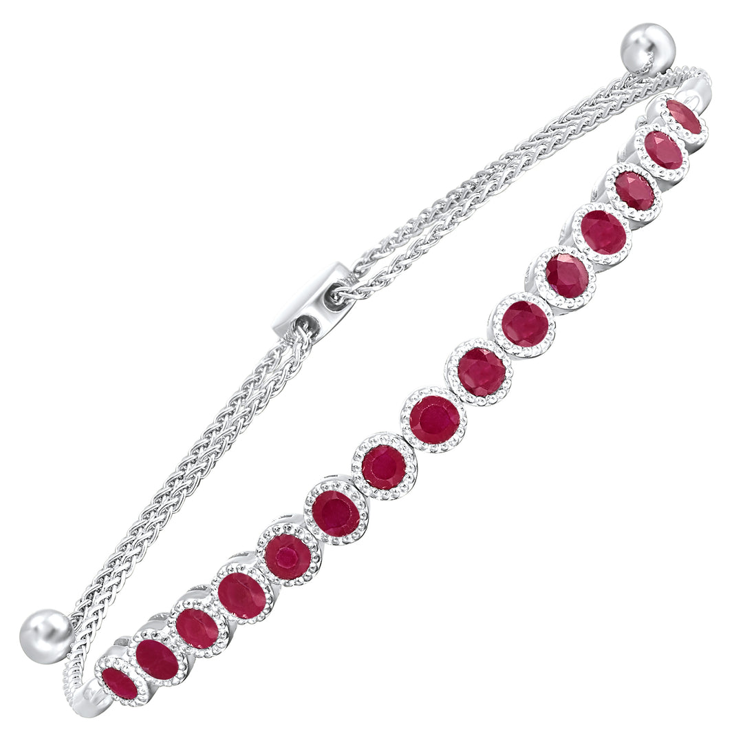 Silver Ruby 2 1/3Ctw Bracelet