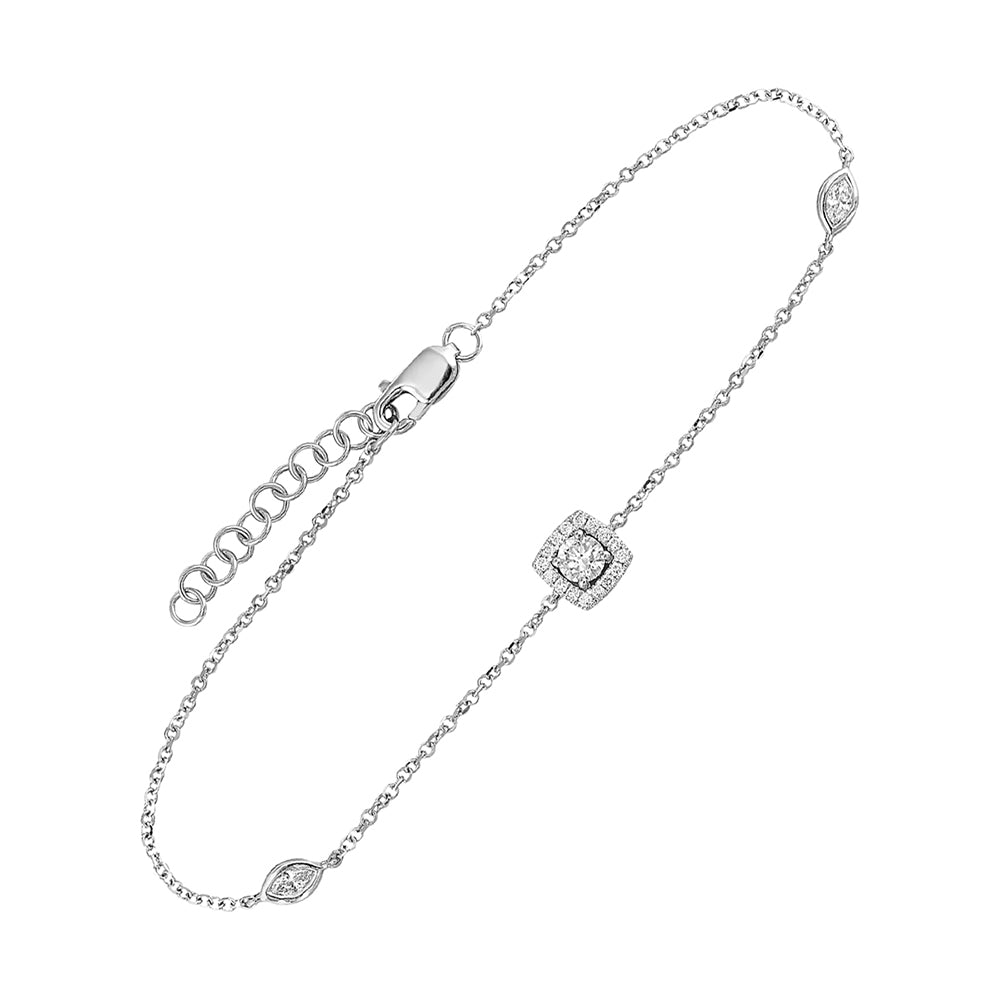 14Kt White Gold Diamond 3/8Ctw Bracelet