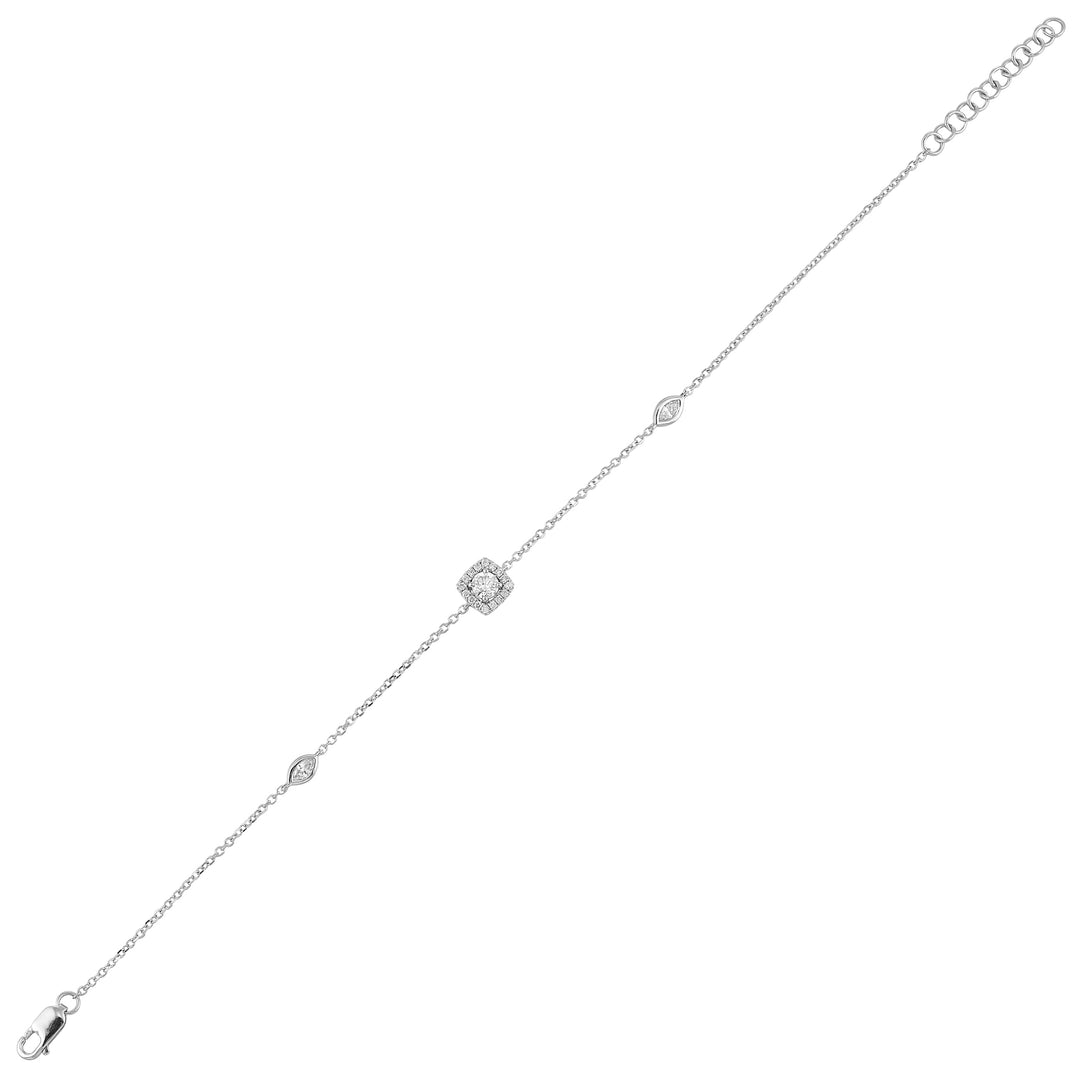 14Kt White Gold Diamond 3/8Ctw Bracelet