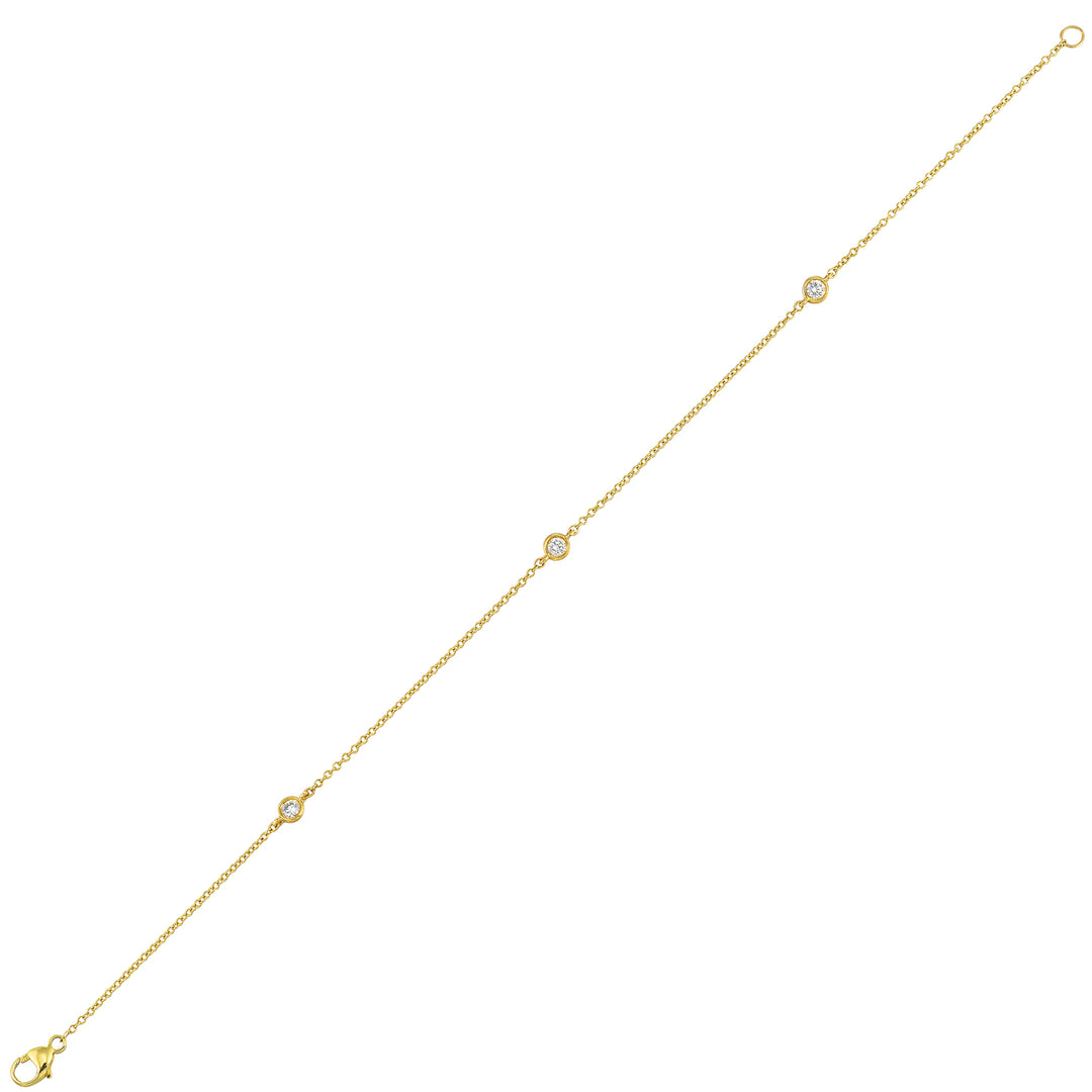 14Kt Yellow Gold Diamond 1/7Ctw Bracelet
