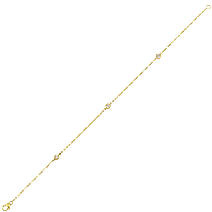 14Kt Yellow Gold Diamond 1/7Ctw Bracelet