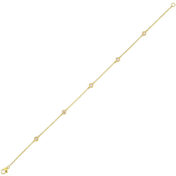 14Kt Yellow Gold Diamond 1/4Ctw Bracelet