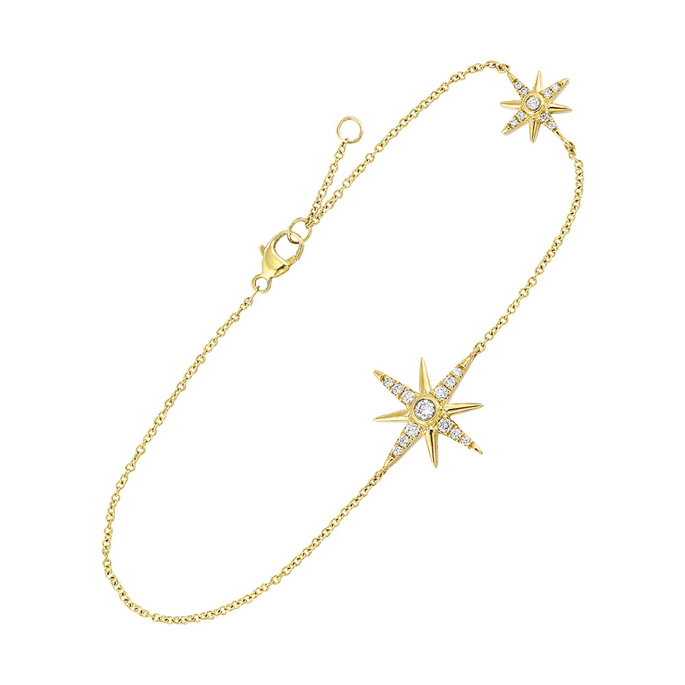 14Kt Yellow Gold Diamond 1/5Ctw Bracelet