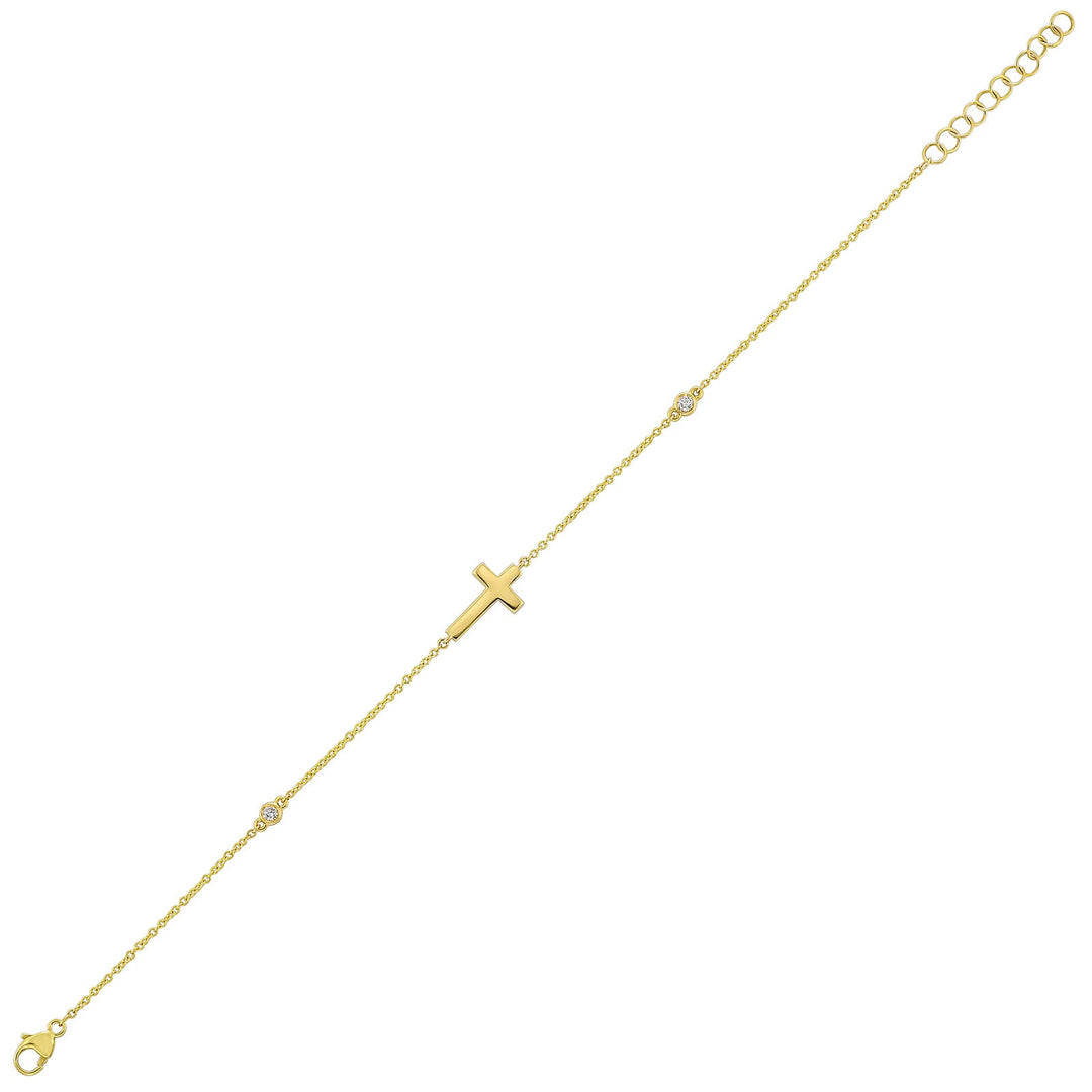 14Kt Yellow Gold Diamond 1/20Ctw Bracelet
