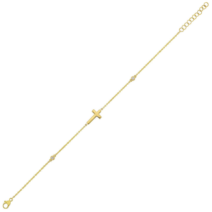 14Kt Yellow Gold Diamond 1/20Ctw Bracelet