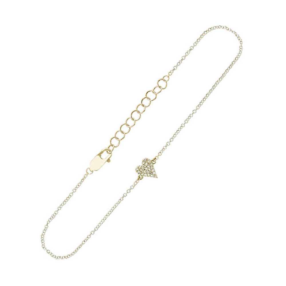 14Kt Yellow Gold Diamond 1/20Ctw Bracelet