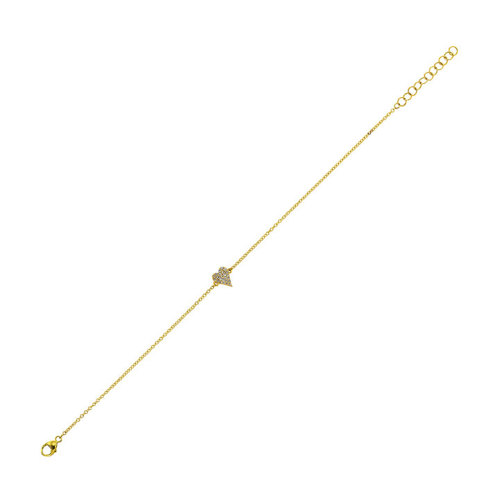 14Kt Yellow Gold Diamond 1/20Ctw Bracelet