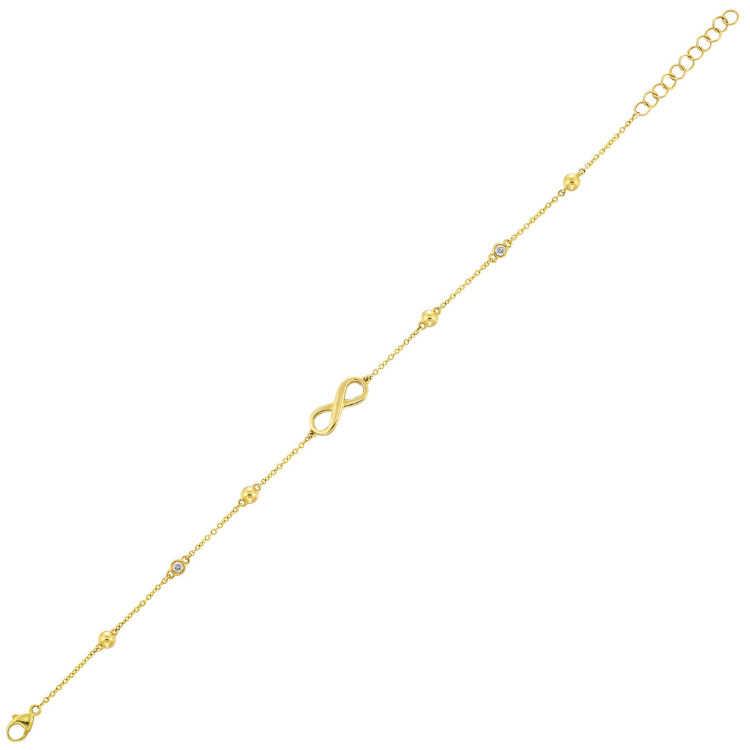 14Kt Yellow Gold Diamond 1/20Ctw Bracelet
