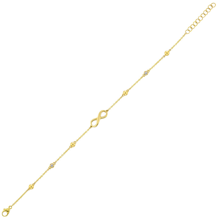 14Kt Yellow Gold Diamond 1/20Ctw Bracelet
