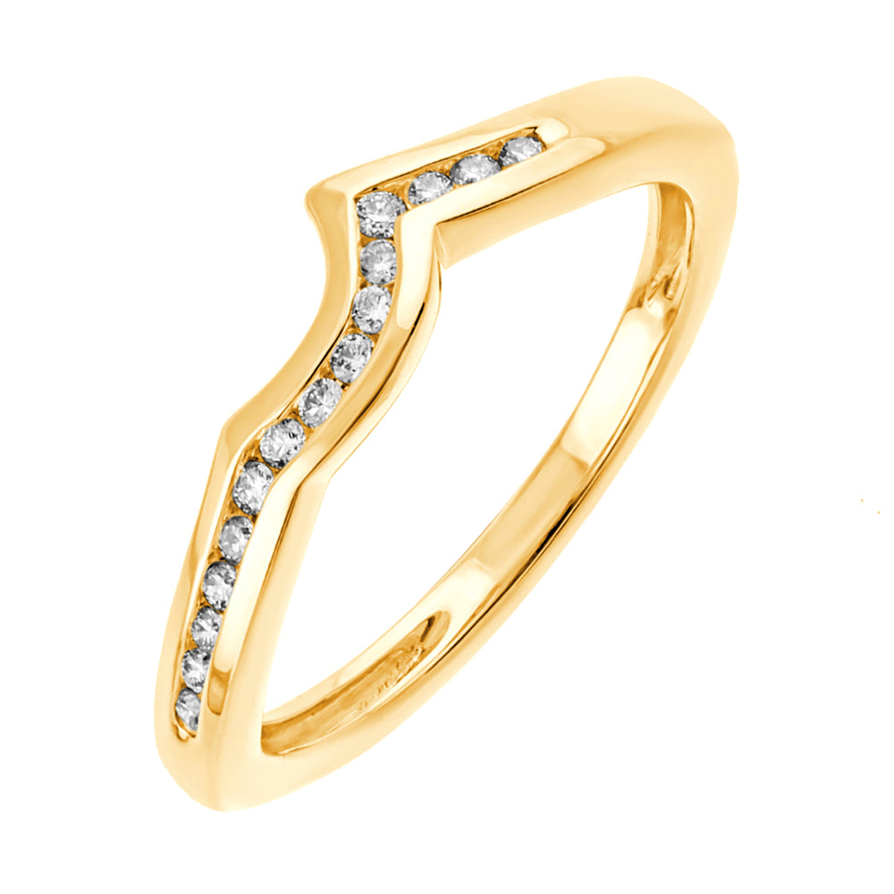 14Kt Yellow Gold Diamond 1/10Ctw Ring