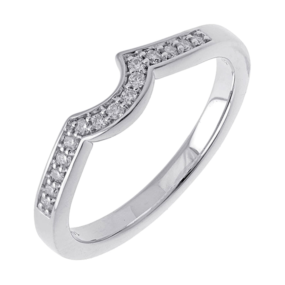 14Kt White Gold Diamond 1/8Ctw Ring