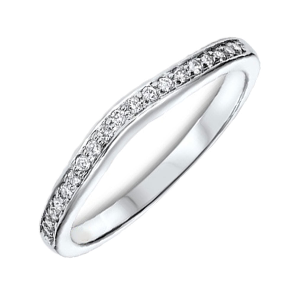 14Kt White Gold Diamond 1/8Ctw Ring