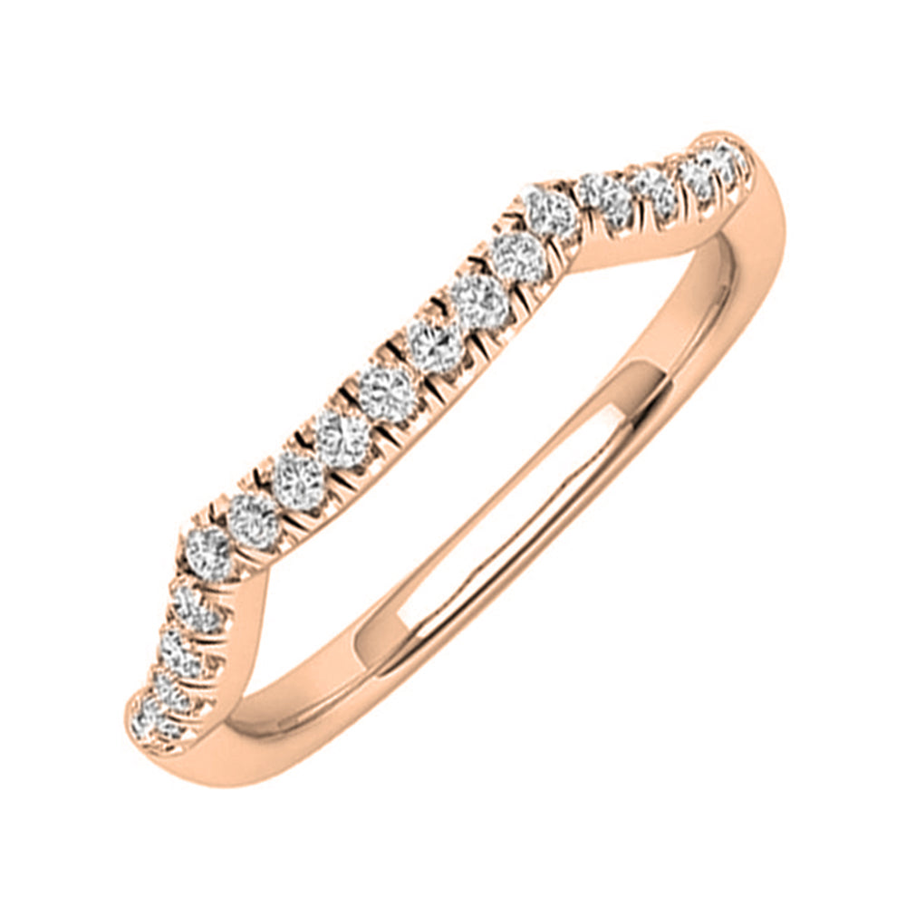 14Kt Rose Gold Diamond 1/8Ctw Ring