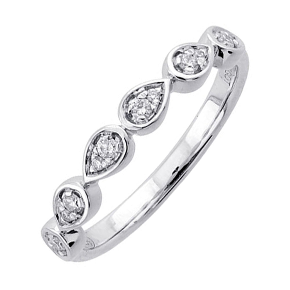 14Kt White Gold Diamond 1/10Ctw Ring
