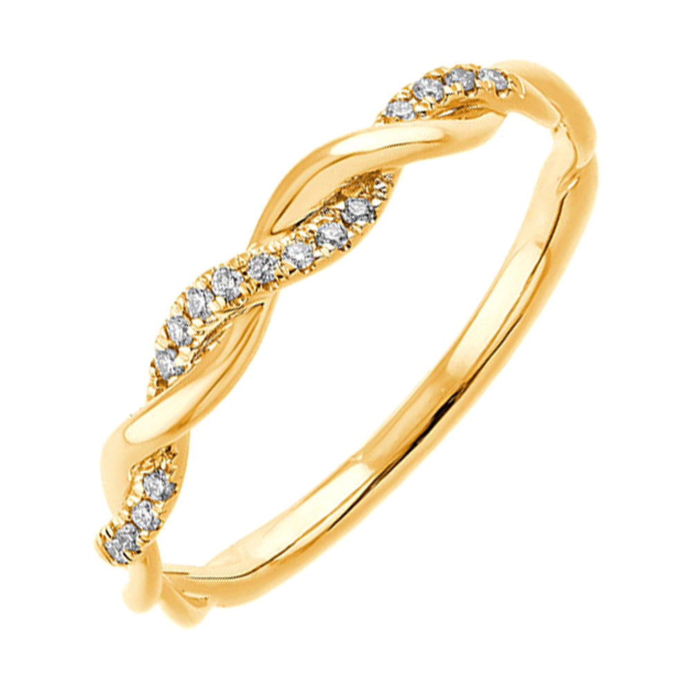 14Kt Yellow Gold Diamond 1/10Ctw Ring