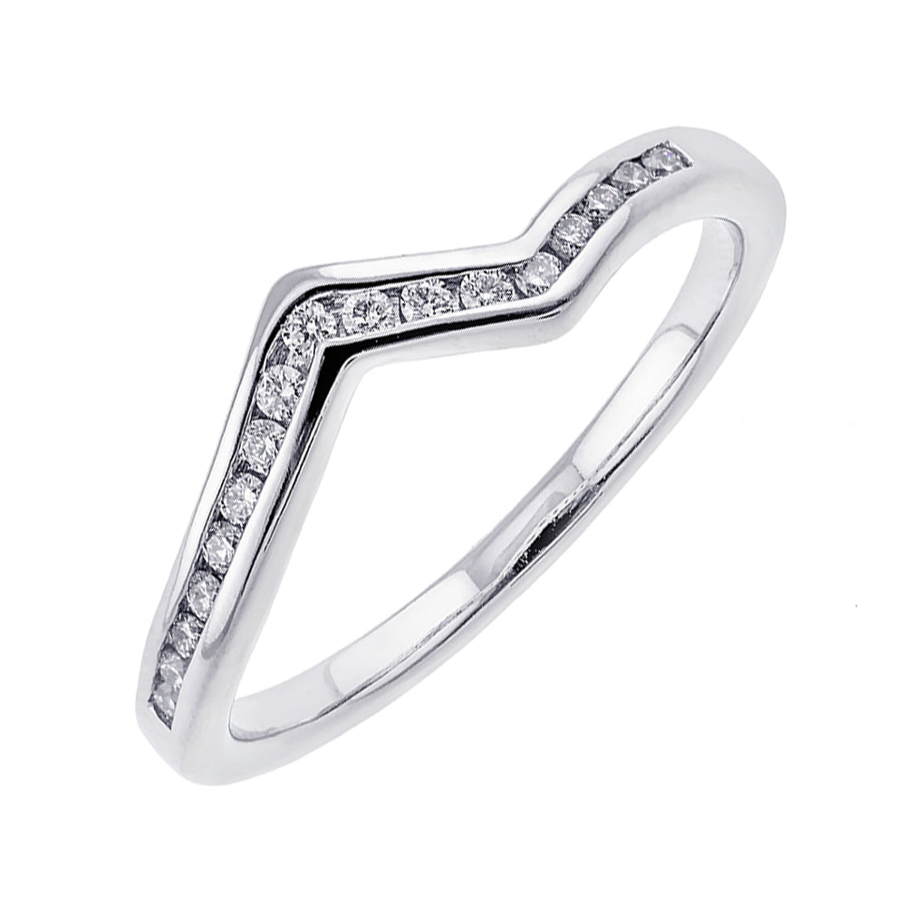 14Kt White Gold Diamond 1/10Ctw Ring