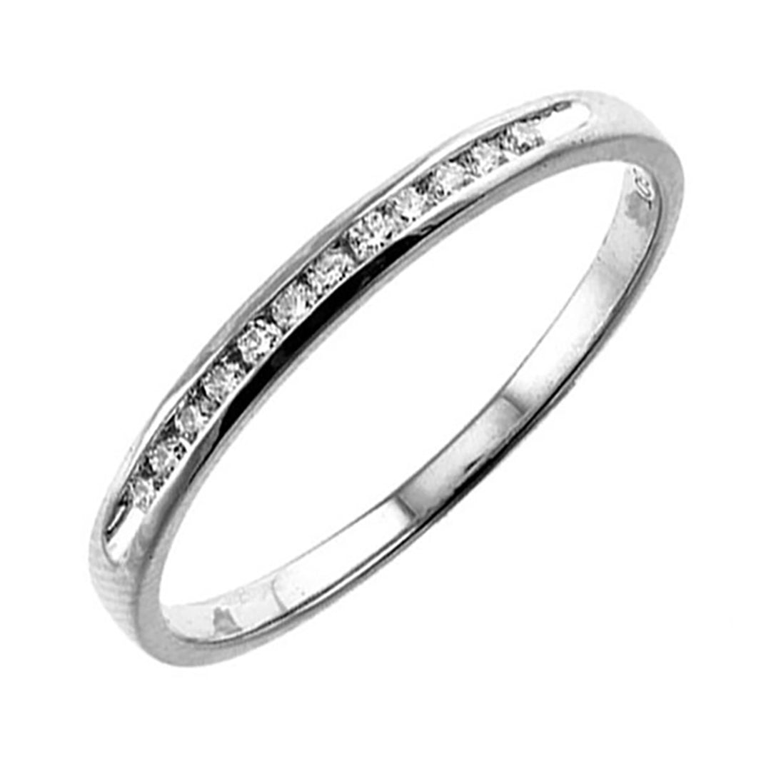 89 Facet 14Kt White Gold Diamond 1/10Ctw Ring
