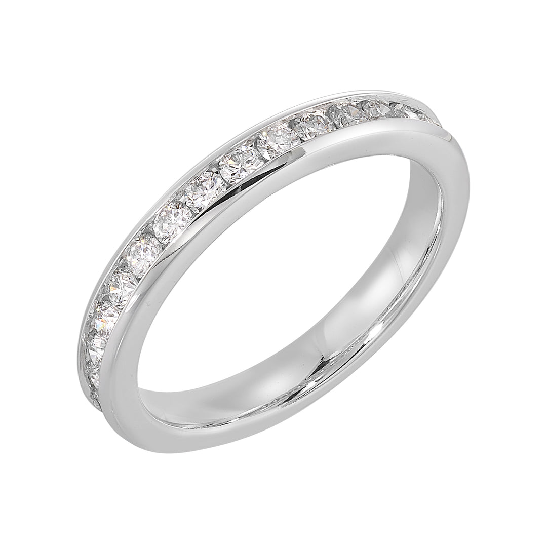 89 Facet 14Kt White Gold Diamond 1/2Ctw Ring