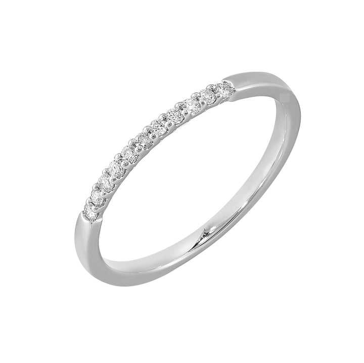 89 Facet 14Kt White Gold Diamond 1/10Ctw Ring