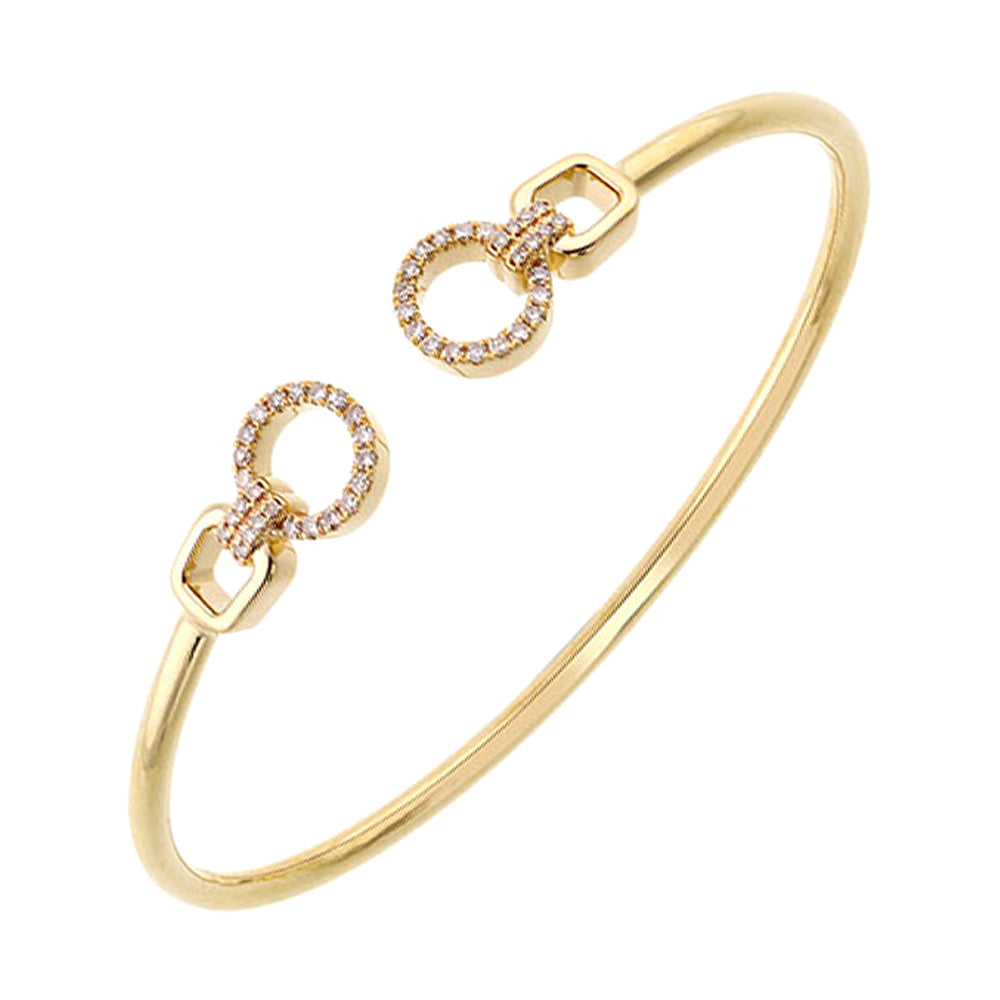 14Kt Yellow Gold Diamond 1/4Ctw Bangle