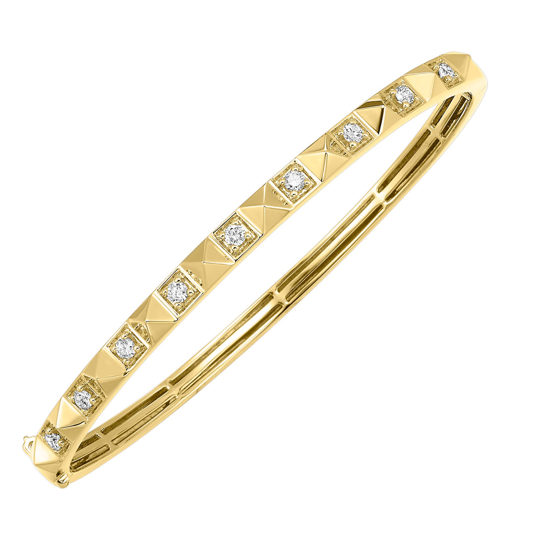 14Kt Yellow Gold Diamond 3/8Ctw Bangle