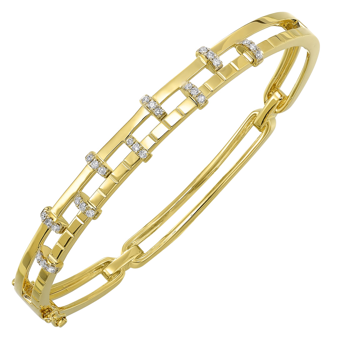 14Kt Yellow Gold Diamond 1/3Ctw Bangle