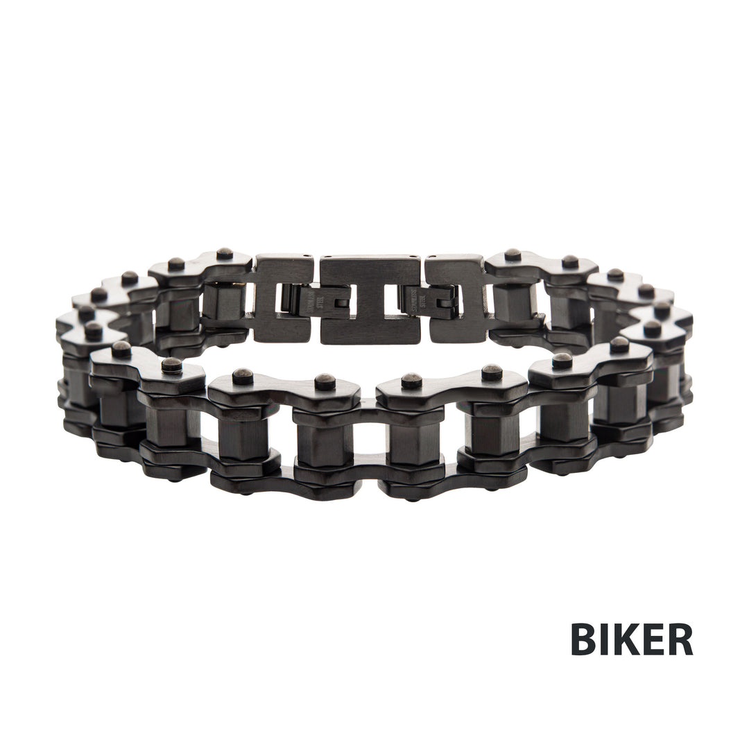 Black IP Bike Chain Bracelet
