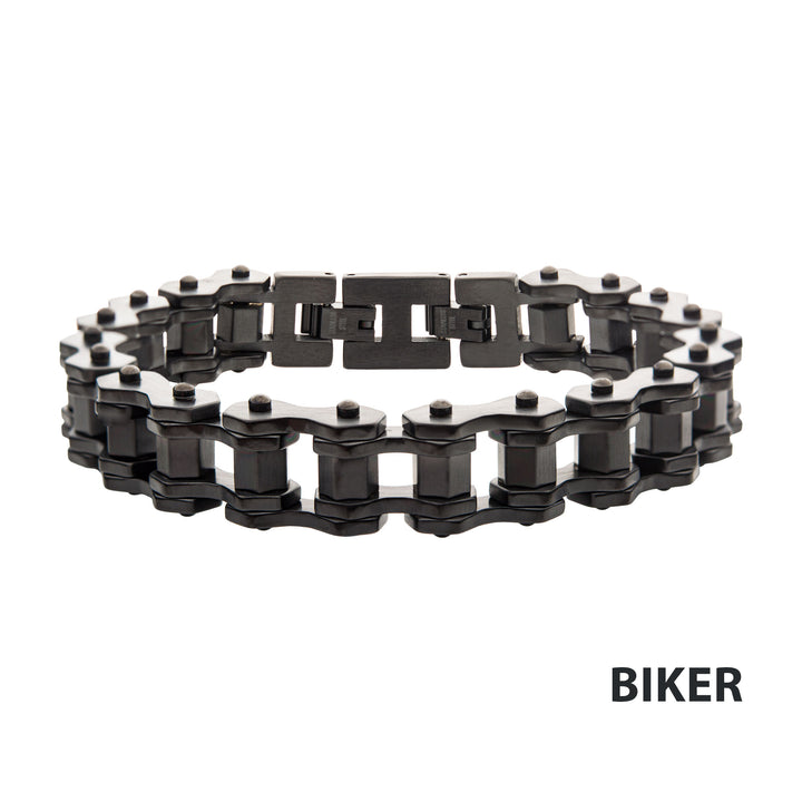 Black IP Bike Chain Bracelet