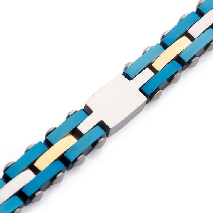 Trim Cut Blue IP Bracelet