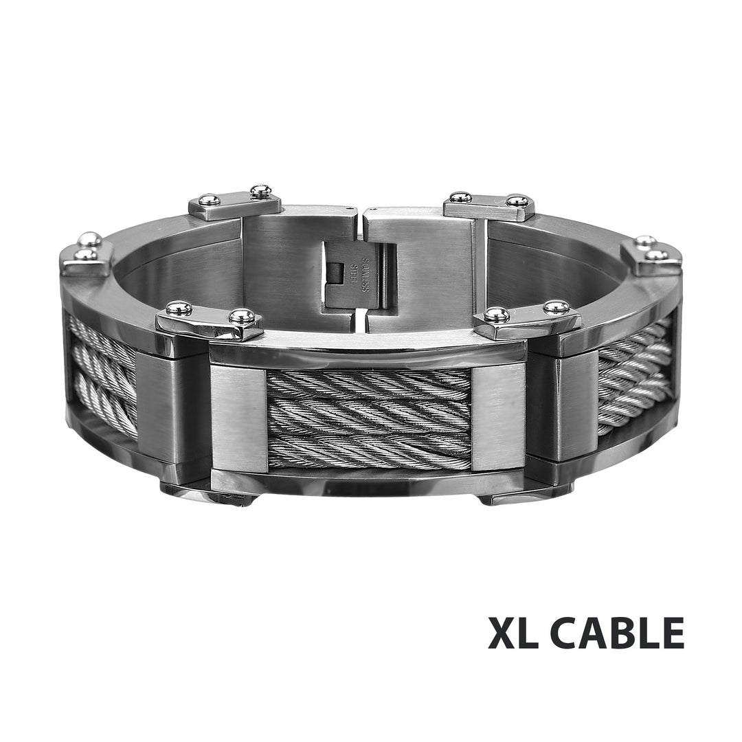 Three Cable Link Bracelet
